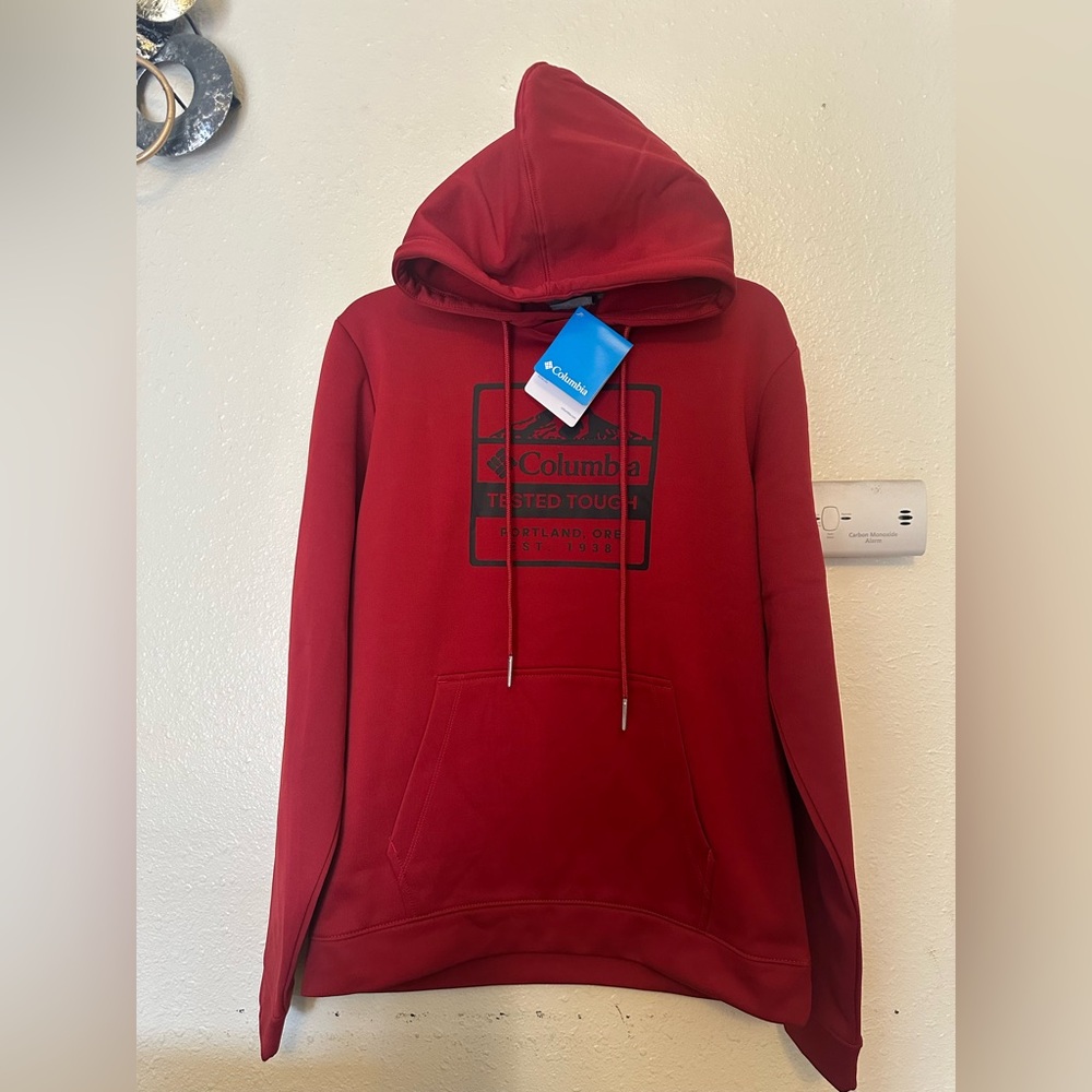 Columbia Red Sweatshirt Hoodie Casual Wear